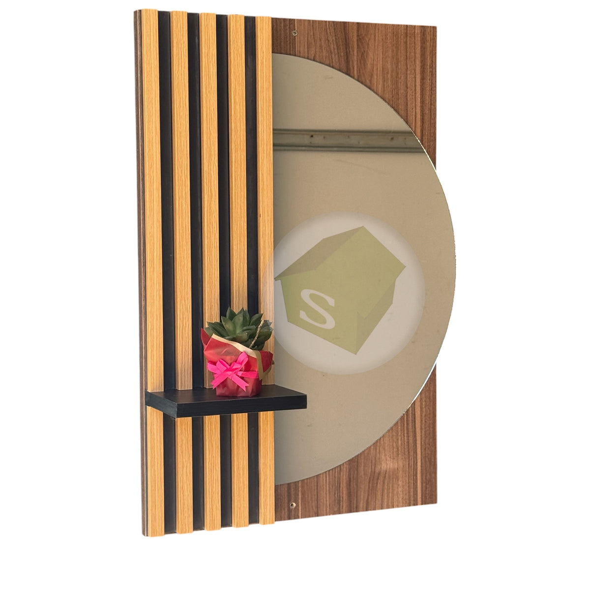 Espejo decorativo de 70x45 con repisa flotante