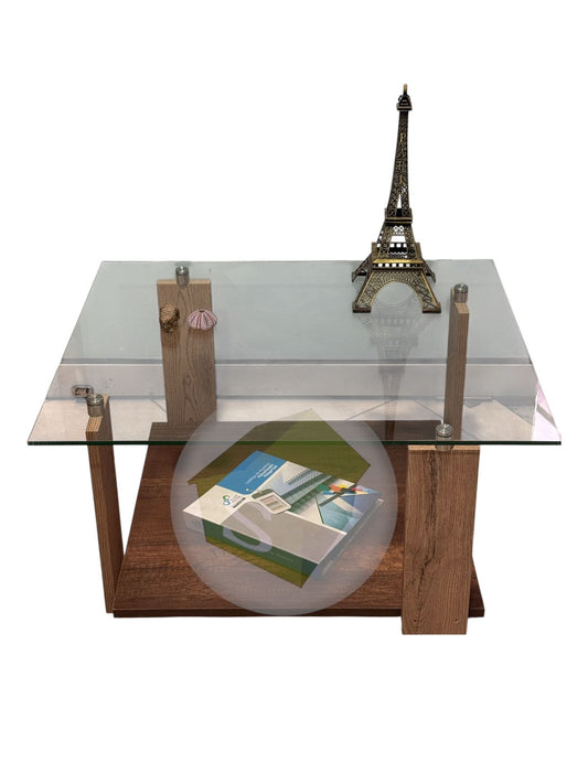 Mesa de  centro M101 en melamina y vidrio