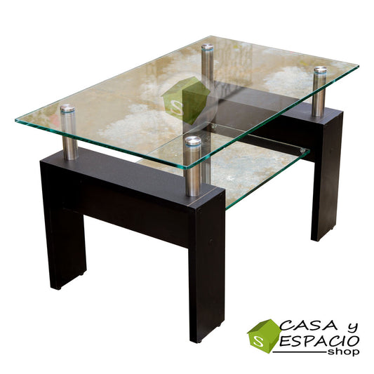 Mesa Doble vidrio de 68x42x42cm de alto